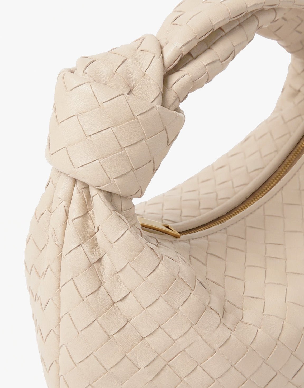 Creme Grote Brede Gevlochten - Tas - Olivia & Kate