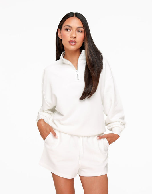 Creme Hoge Kraag The Sport Edit - Sweater - Olivia & Kate