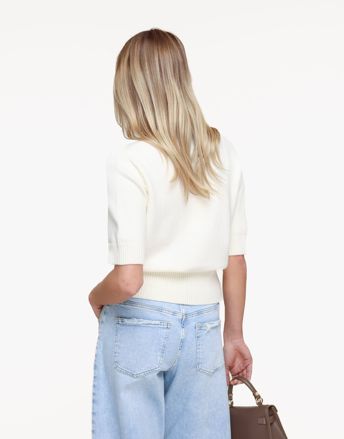 Creme Losse SS - Trui - Olivia & Kate