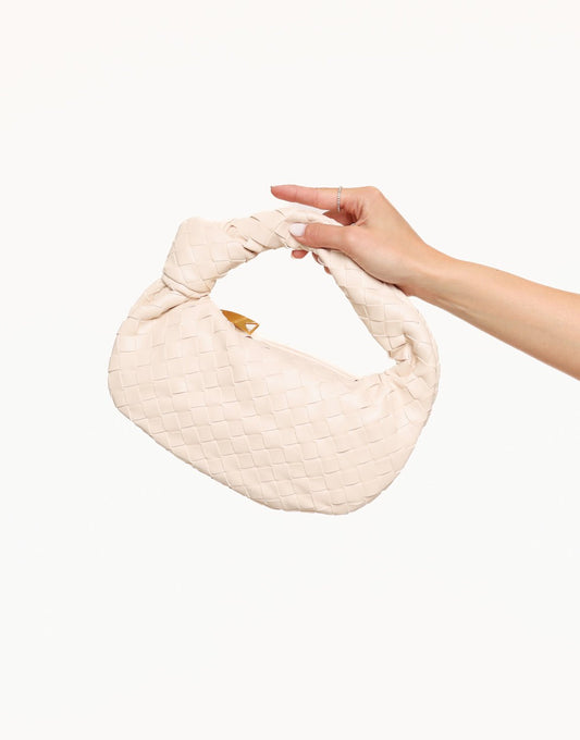 Creme Middel Gevlochten - Tas - Olivia & Kate