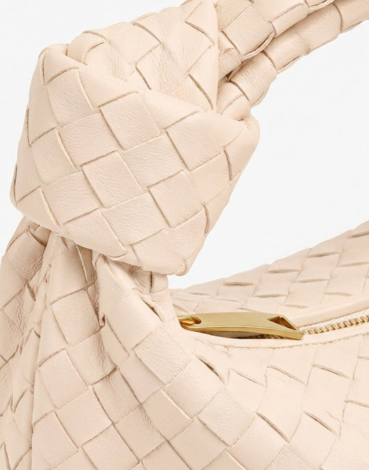 Creme Middel Gevlochten - Tas - Olivia & Kate