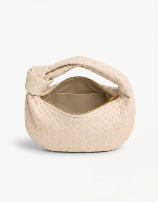 Creme Middel Gevlochten - Tas - Olivia & Kate