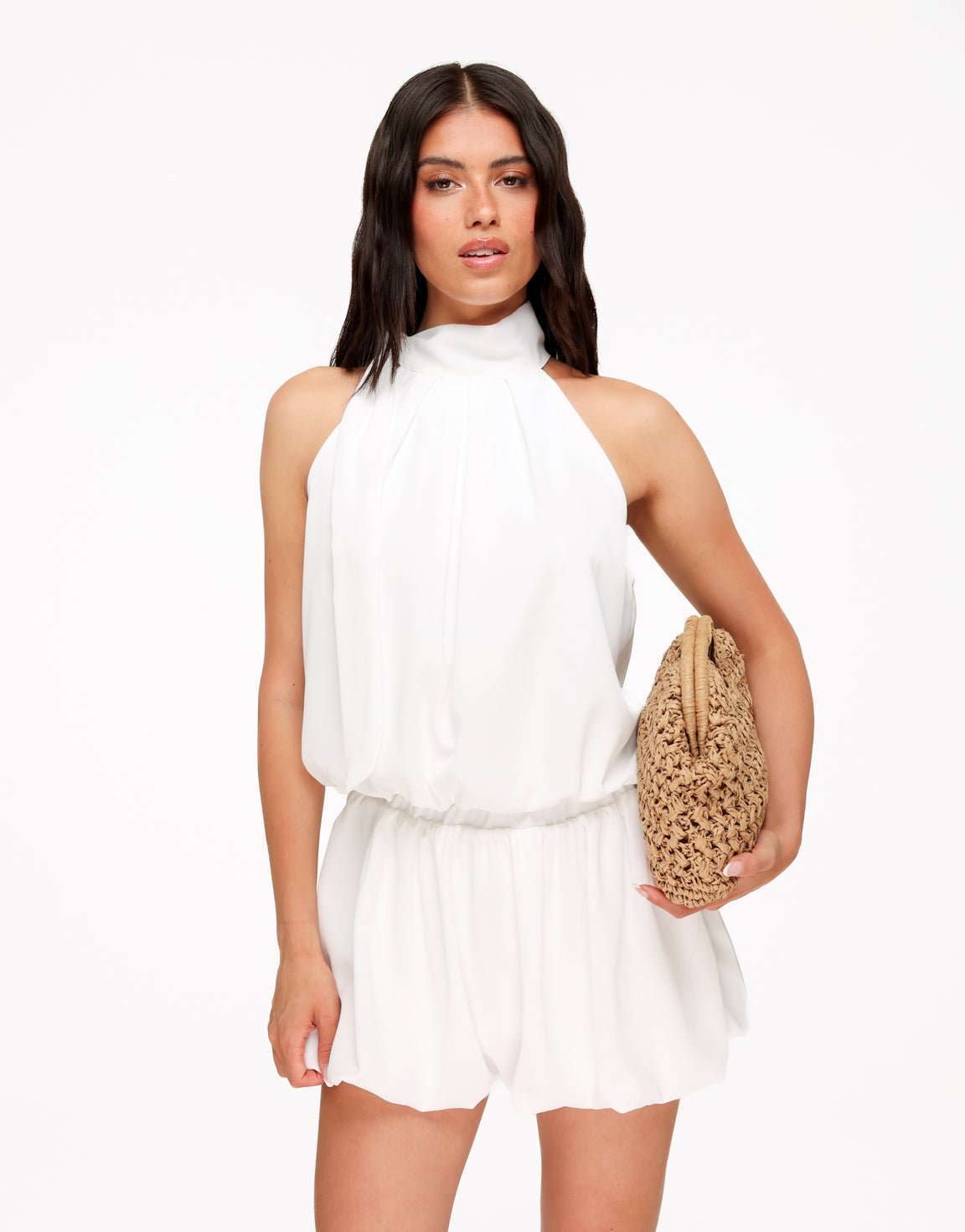 Creme Mouwloze Halter - Top - Olivia & Kate