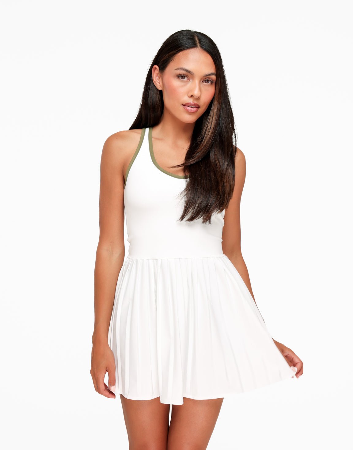 Creme Mouwloze The Sport Edit - Jurk - Olivia & Kate