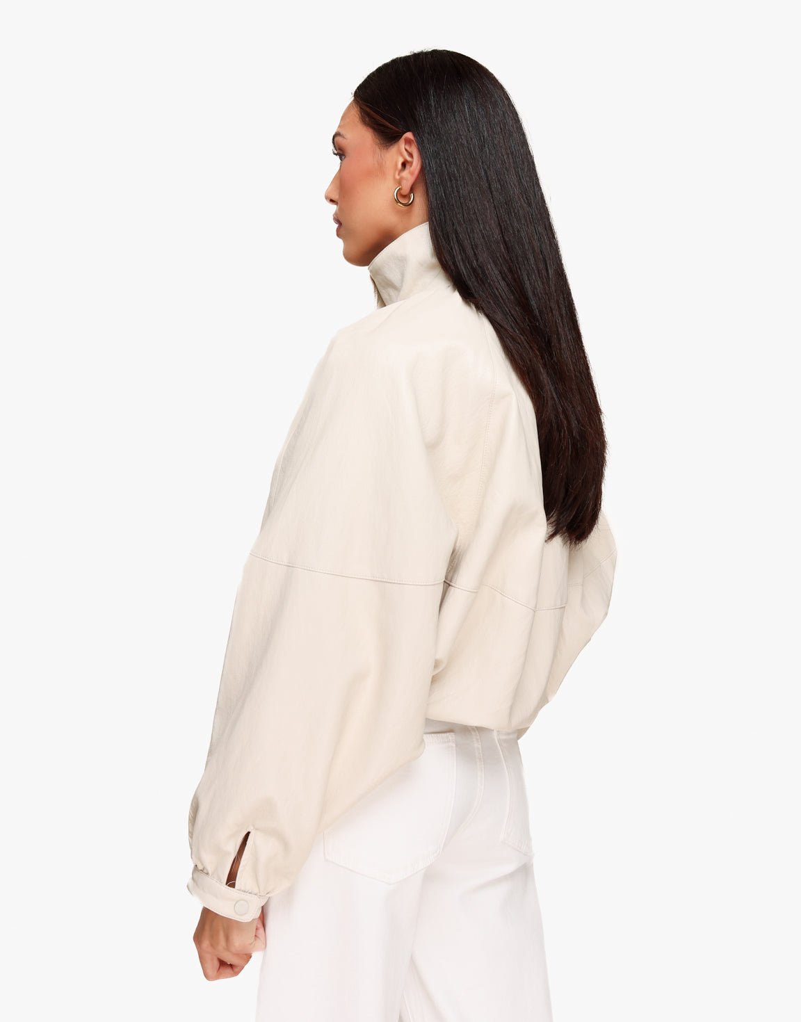 Creme PU Leren Oversized - Jas - Olivia & Kate