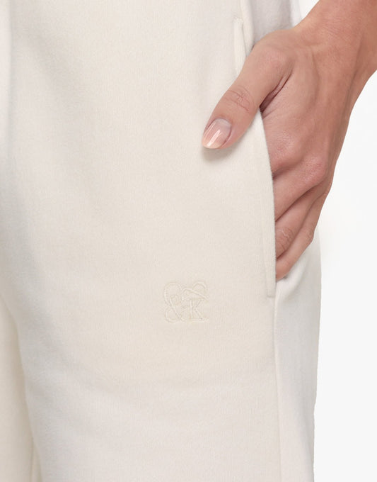 Creme Wijde Jogging - Broek - Olivia & Kate