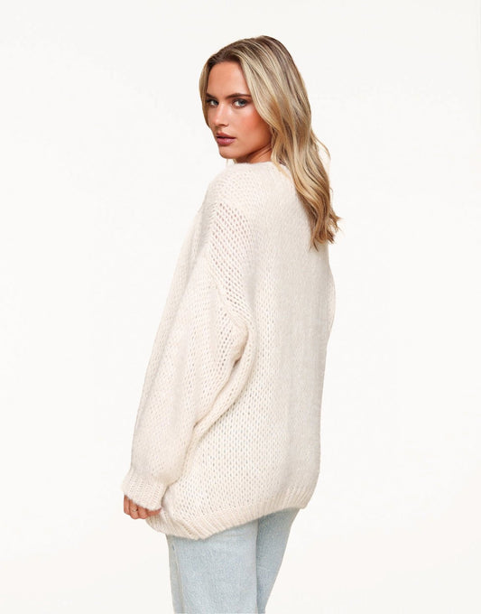 Cream Wool - Cardigan - Olivia & Kate