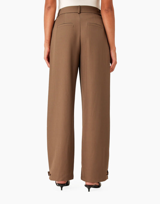 Donker Khaki Wijde Detail Cropped - Set - Olivia & Kate