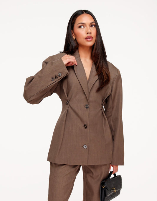 Donker Taupe Wijde Classic - Pantalon - Olivia & Kate