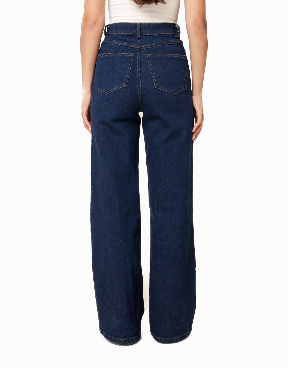 Donkerblauwe Gestikte Naden - Set - Olivia & Kate