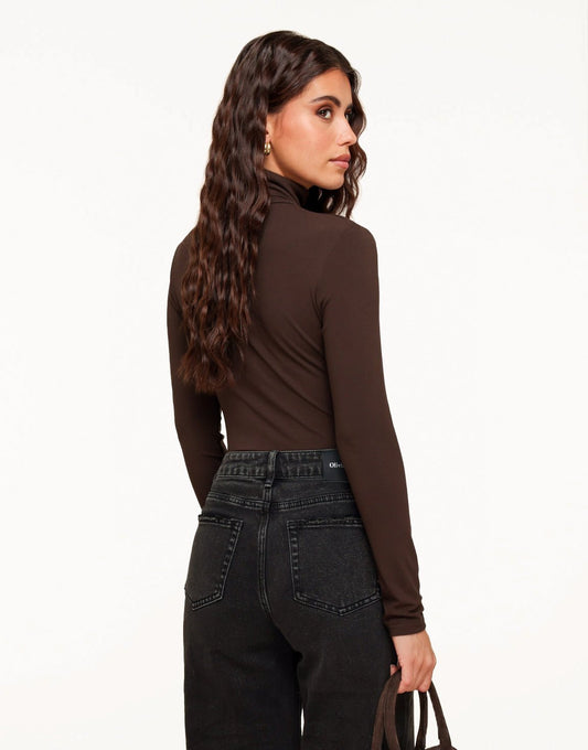 Dark brown Basic High Neck - Body - Olivia & Kate