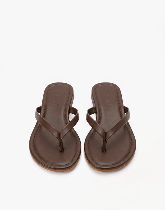 Donkerbruine Basic - Teenslippers - Olivia & Kate