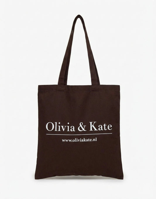Donkerbruine Canvas - Tas - Olivia & Kate