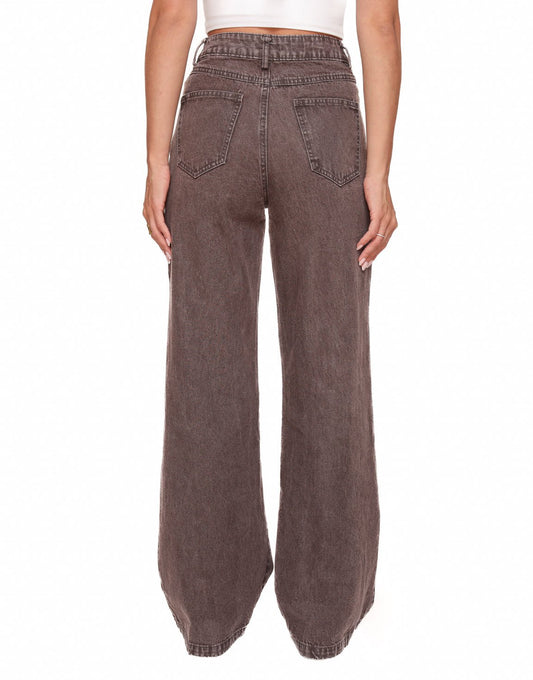 Donkerbruine Denim Edit LS - Set - Olivia & Kate