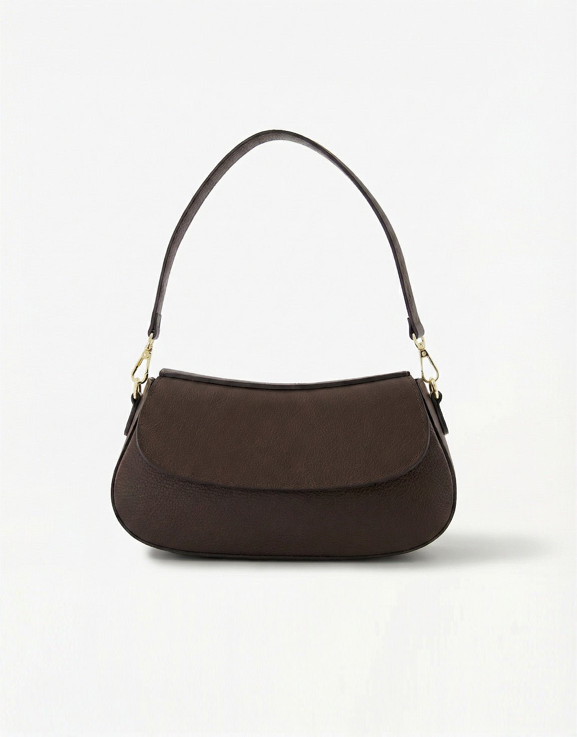 Dark Brown Elegant Leather - Bag - Olivia & Kate