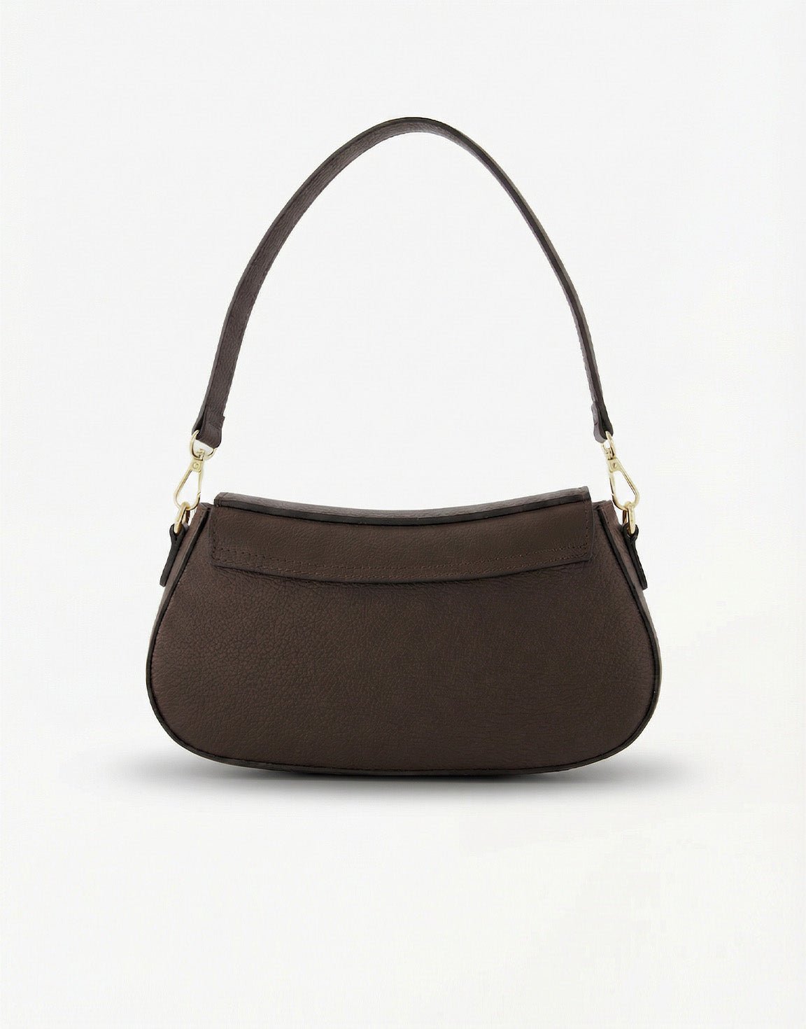 Dark Brown Elegant Leather - Bag - Olivia & Kate