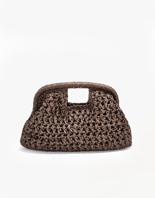 Donkerbruine Gevlochten - Clutch - Olivia & Kate