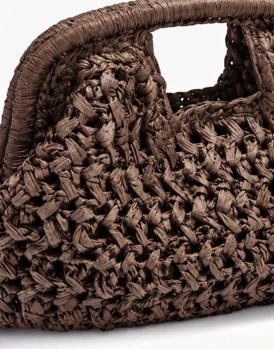 Donkerbruine Gevlochten - Clutch - Olivia & Kate