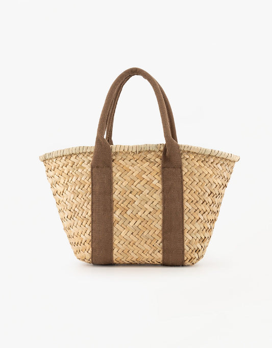 Donkerbruine Gevlochten Shopper - Tas - Olivia & Kate