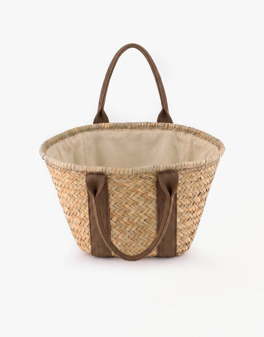 Donkerbruine Gevlochten Shopper - Tas - Olivia & Kate
