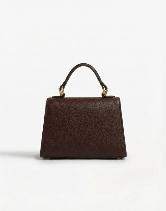 Donkerbruine Gouden Details - Tas - Olivia & Kate