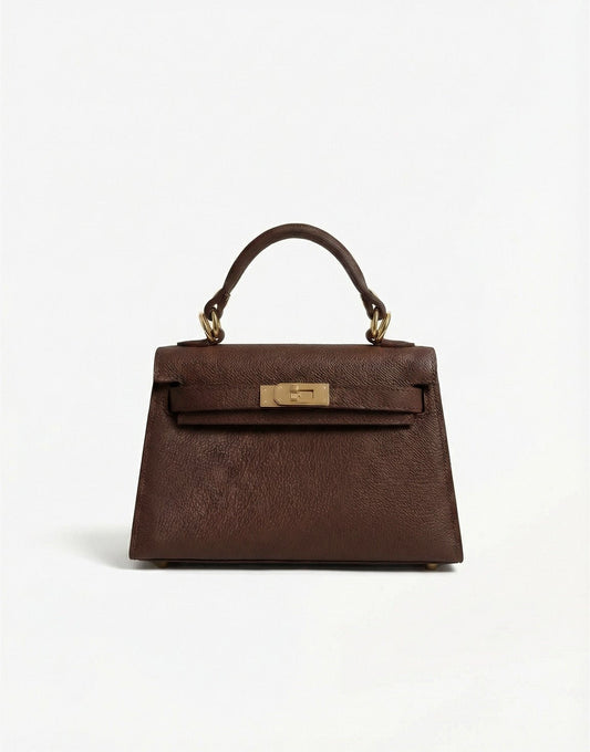 Donkerbruine Gouden Details - Tas - Olivia & Kate