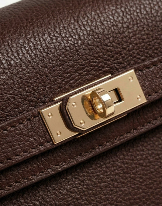 Donkerbruine Gouden Details - Tas - Olivia & Kate