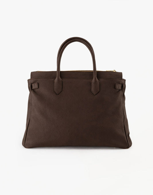 Donkerbruine Grote Gouden Details - Tas - Olivia & Kate