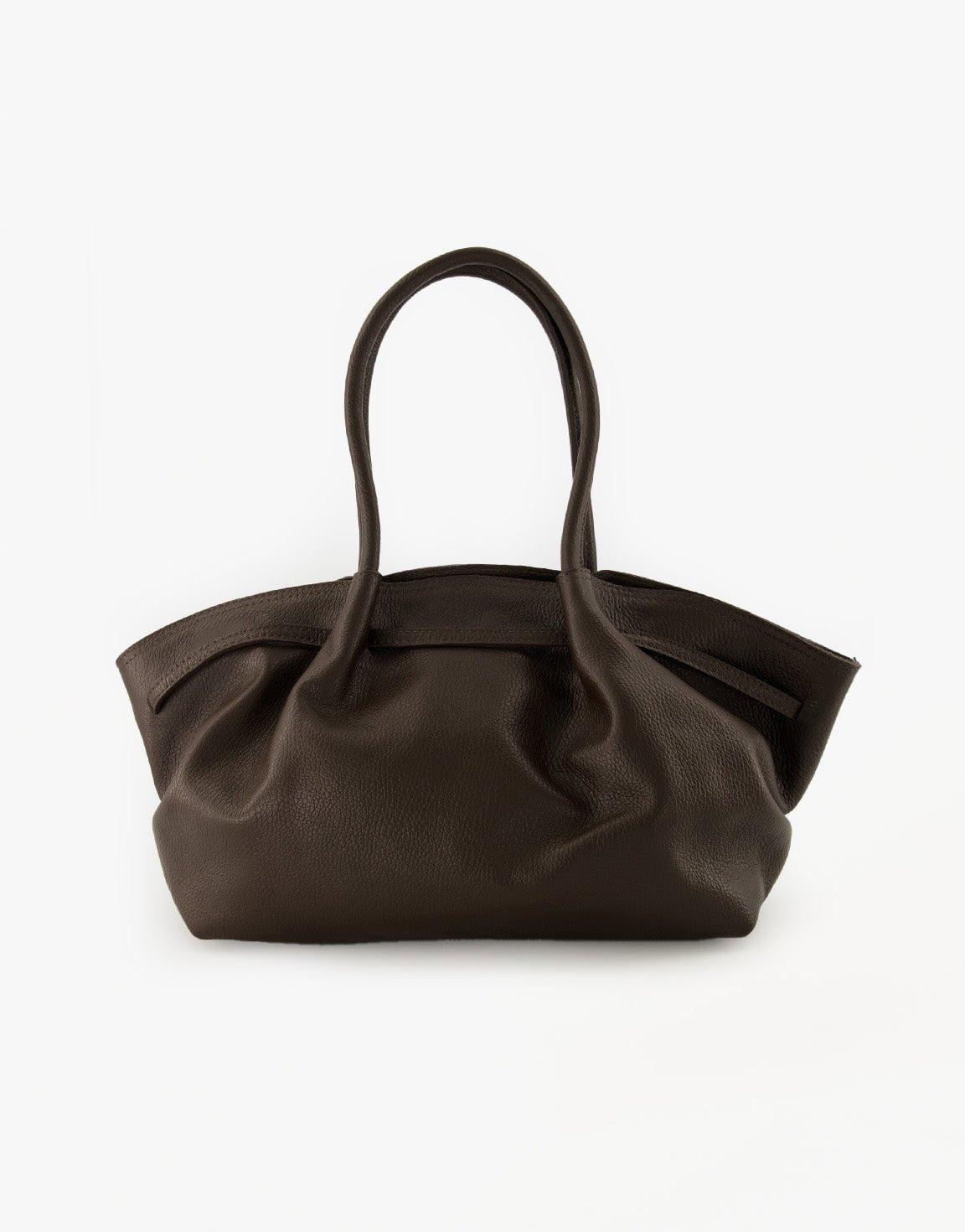 Donkerbruine Grote Leren Shopper - Tas - Olivia & Kate