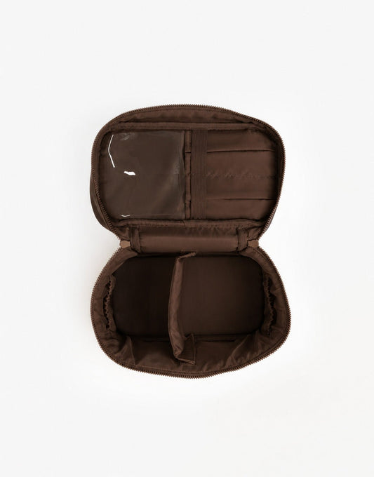 Donkerbruine Grote Make-Up - Tas - Olivia & Kate