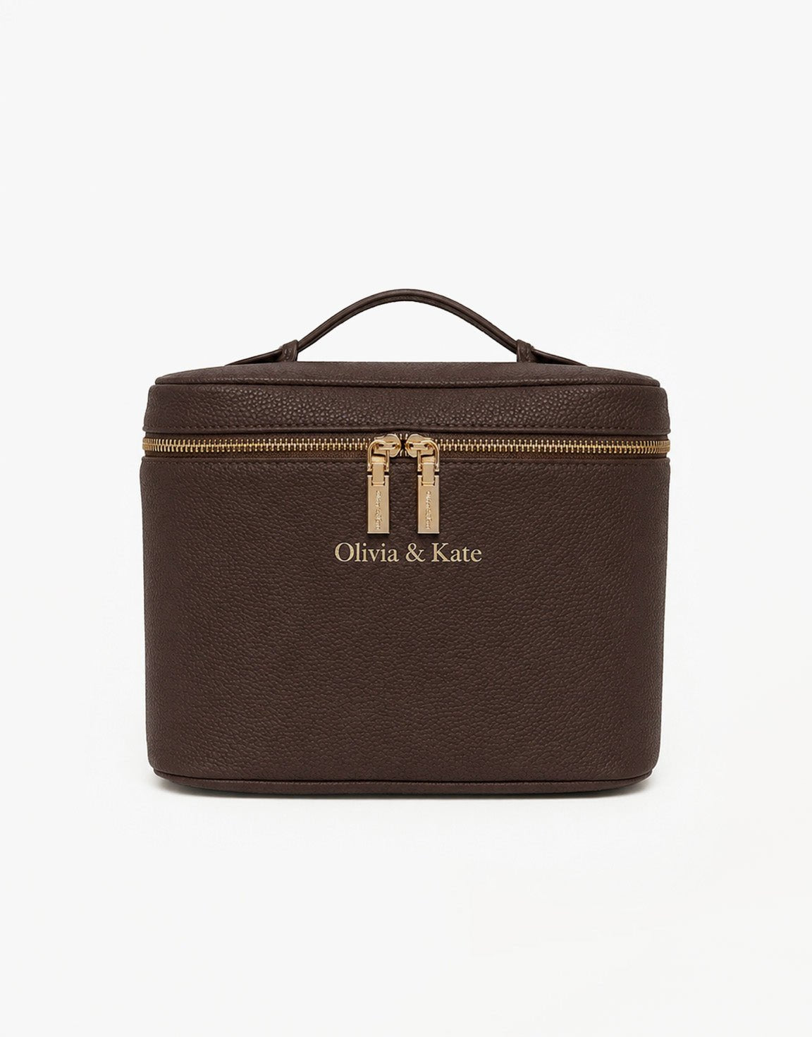 Donkerbruine Grote Make-Up - Tas - Olivia & Kate