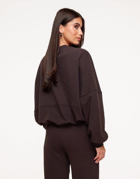 Donkerbruine Jogging LS - Vest - Olivia & Kate