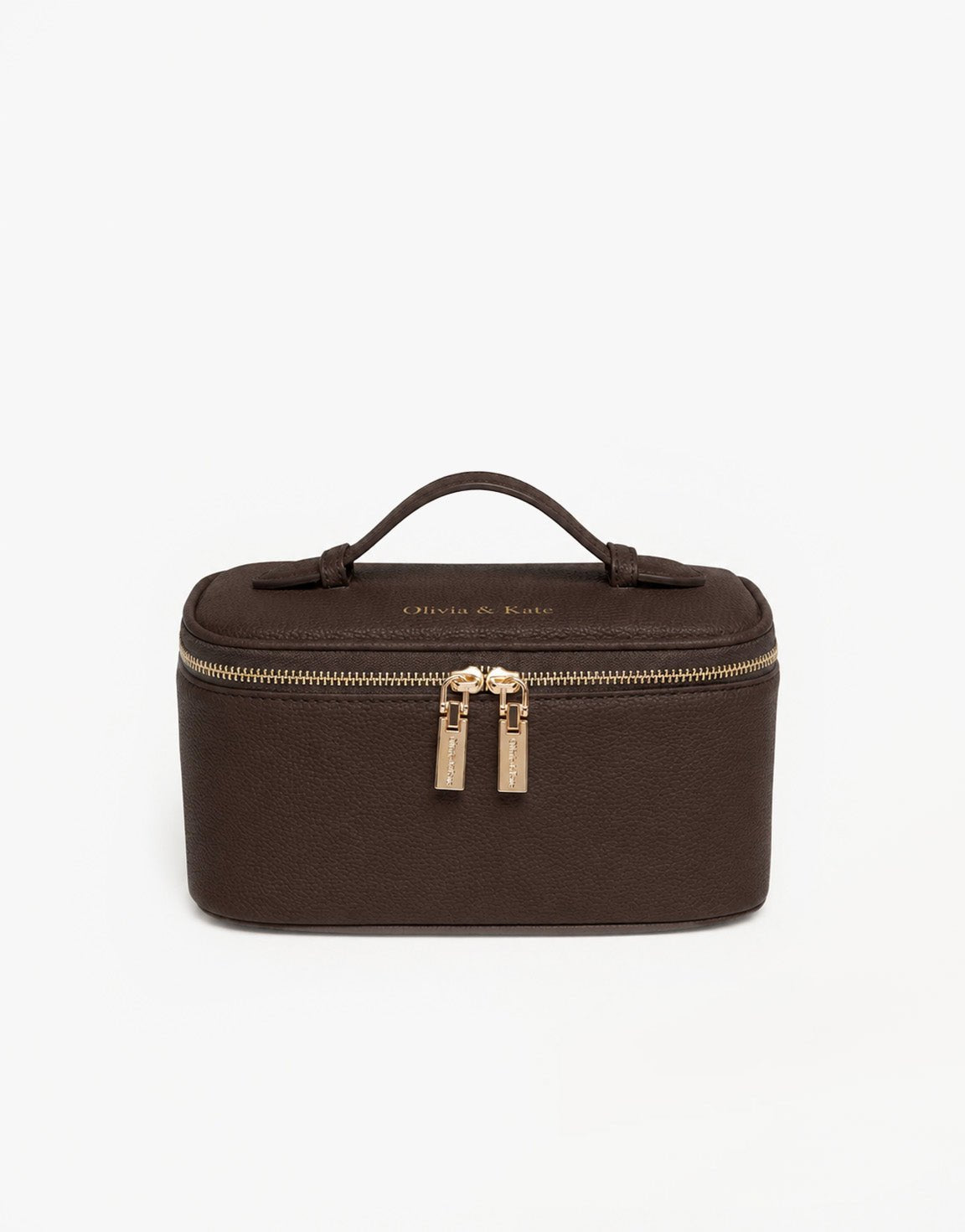 Donkerbruine Kleine Make-Up - Tas - Olivia & Kate