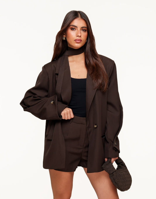 Donkerbruine Korte Classic Oversized - Set - Olivia & Kate