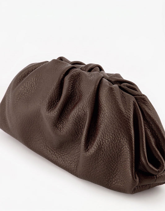 Donkerbruine Leren - Clutch - Olivia & Kate