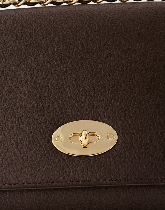 Donkerbruine Leren Crossbody - Tas - Olivia & Kate