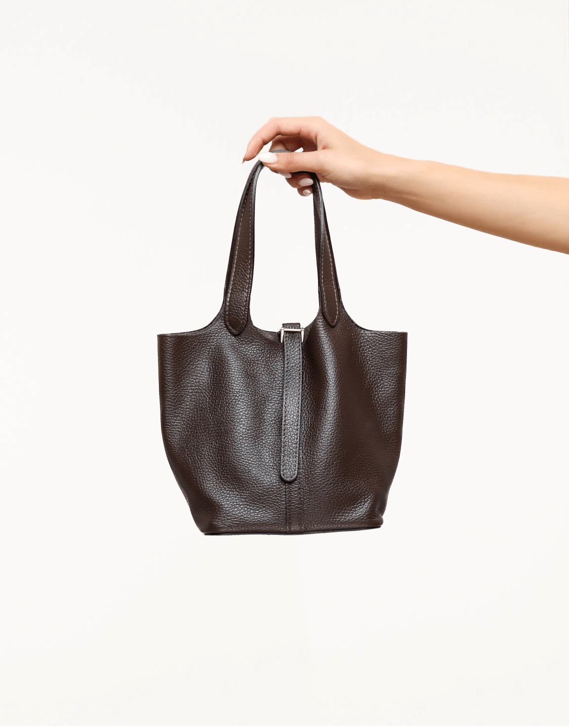 Donkerbruine Leren Gesp - Tas - Olivia & Kate