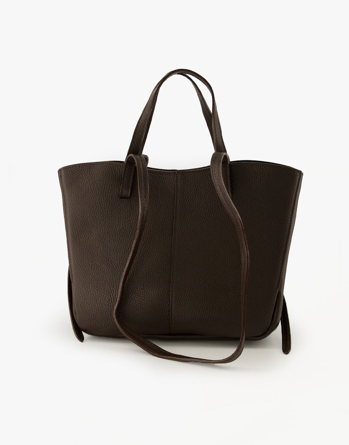 Donkerbruine Leren Wijde - Tas - Olivia & Kate