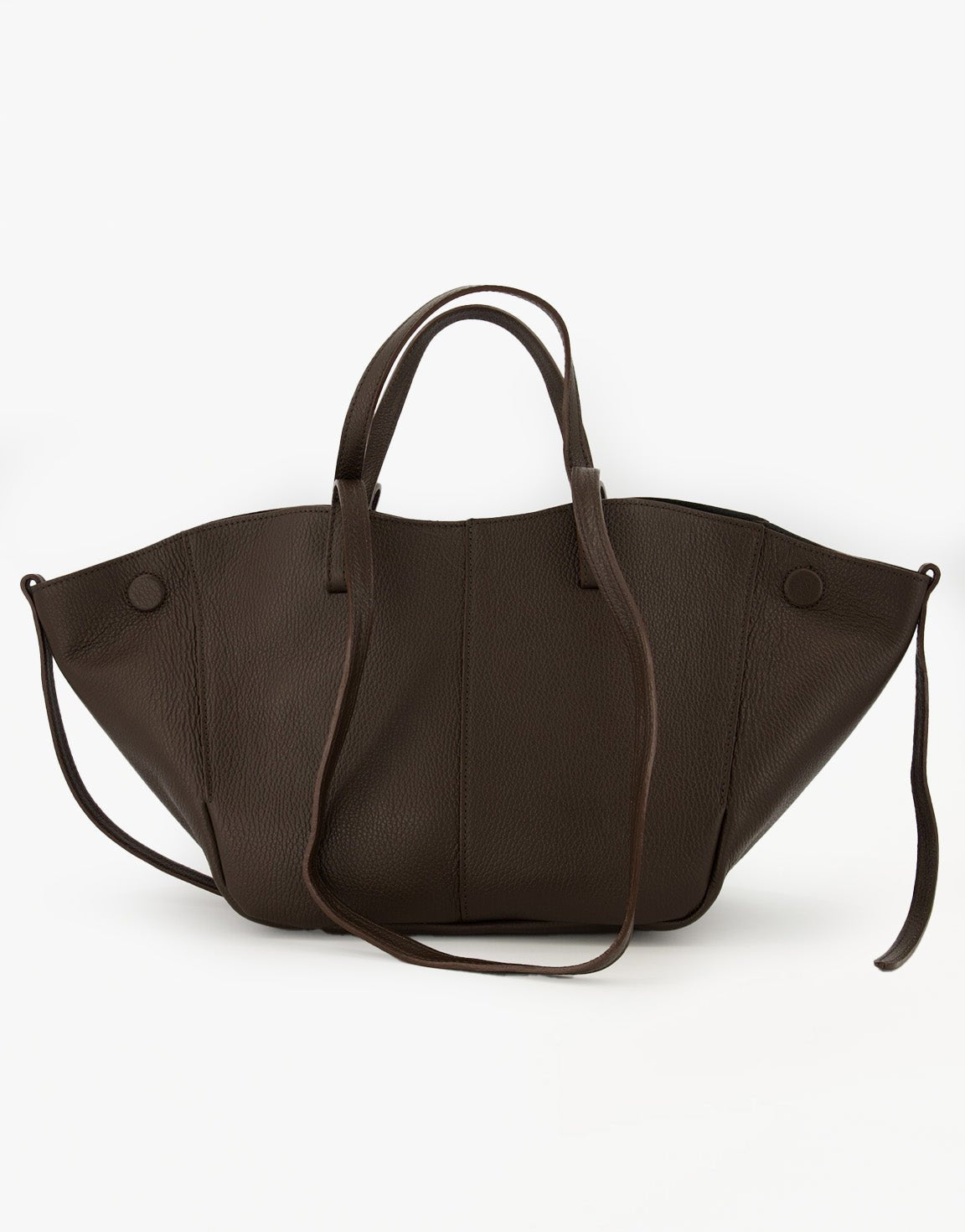 Donkerbruine Leren Wijde - Tas - Olivia & Kate