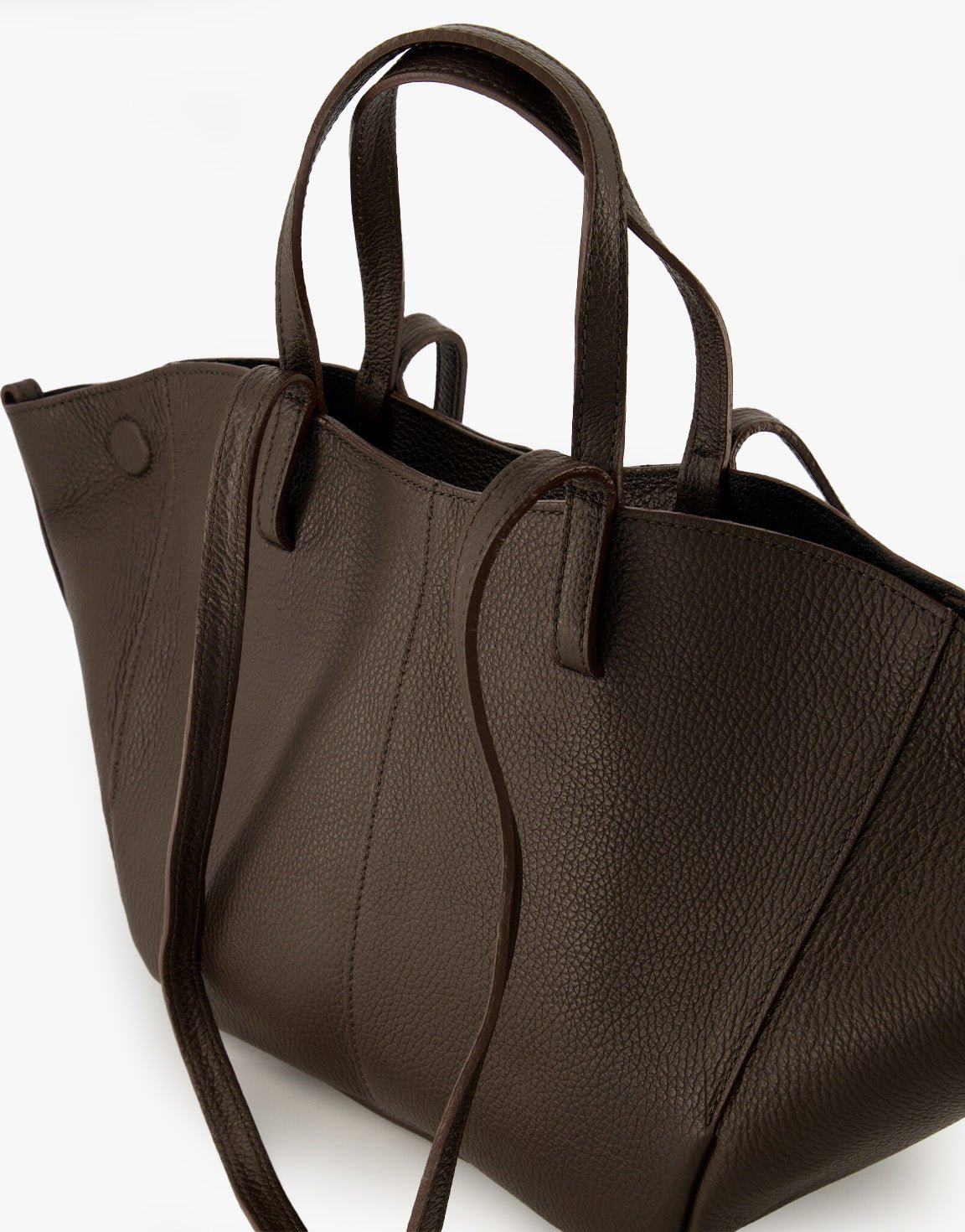 Donkerbruine Leren Wijde - Tas - Olivia & Kate