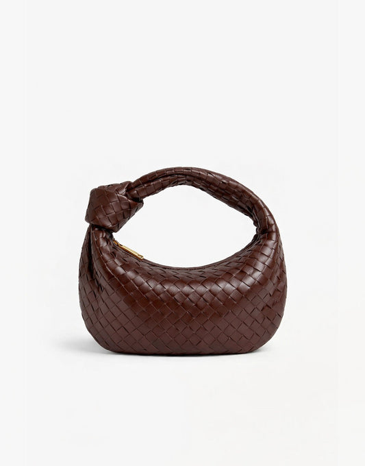 Donkerbruine Middel Gevlochten - Tas - Olivia & Kate