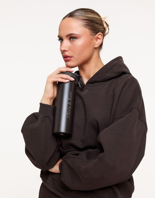 Donkerbruine Olivia & Kate Stainless Steel - Waterfles - Olivia & Kate