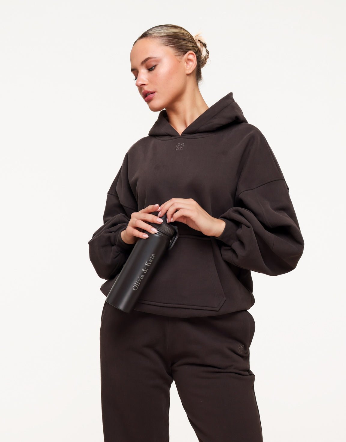 Donkerbruine Olivia & Kate Stainless Steel - Waterfles - Olivia & Kate