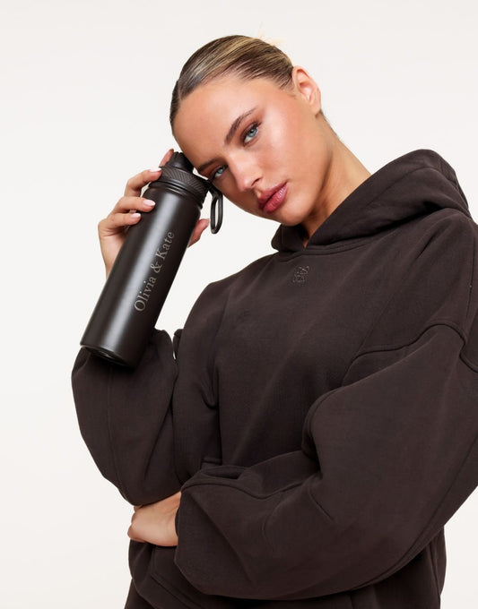 Donkerbruine Olivia & Kate Stainless Steel - Waterfles - Olivia & Kate