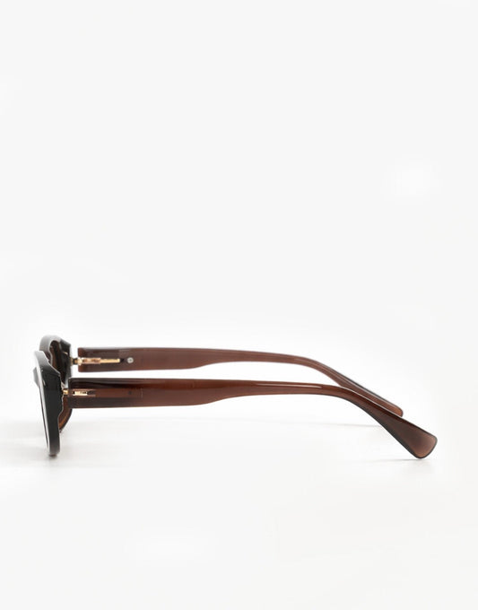 Donkerbruine Ovale Classic - Zonnebril - Olivia & Kate