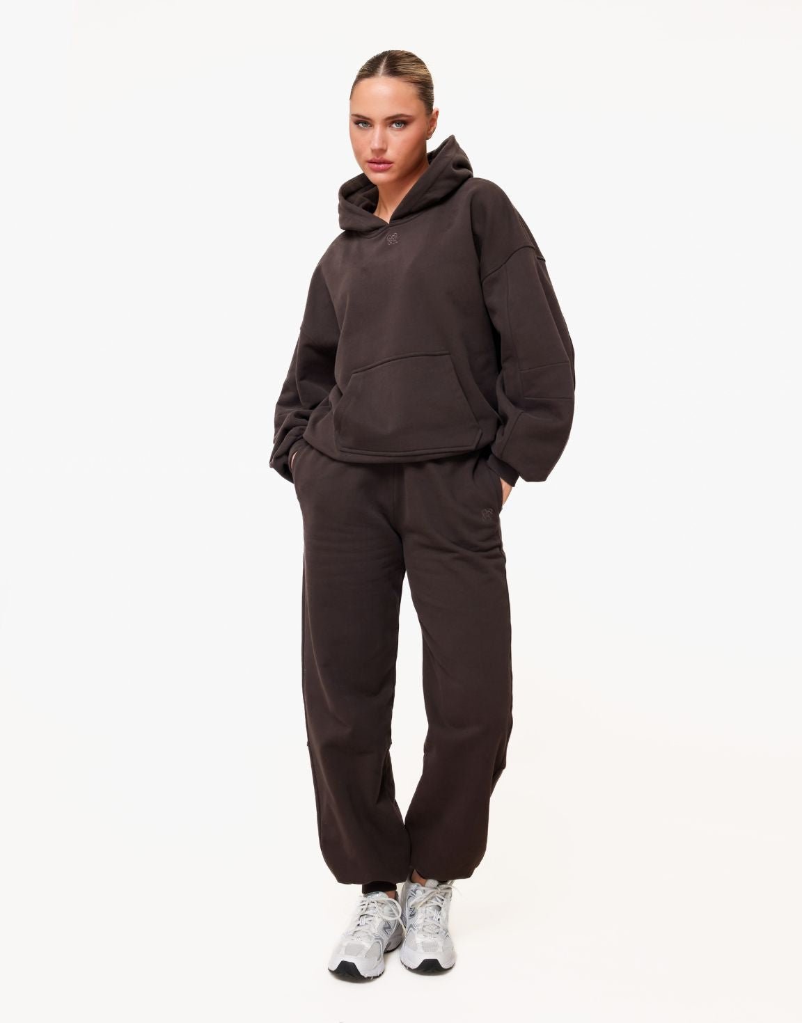 Donkerbruine Oversized Jogging - Hoodie - Olivia & Kate