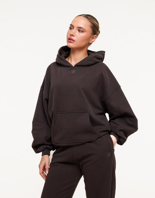 Donkerbruine Oversized Jogging - Hoodie - Olivia & Kate