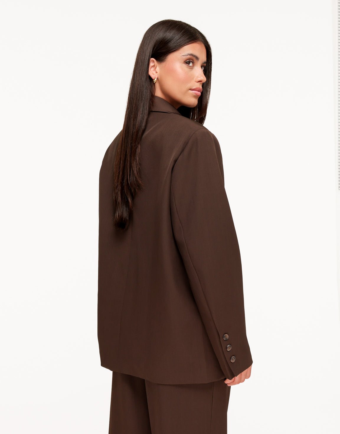 Donkerbruine Oversized Pasvorm - Blazer - Olivia & Kate