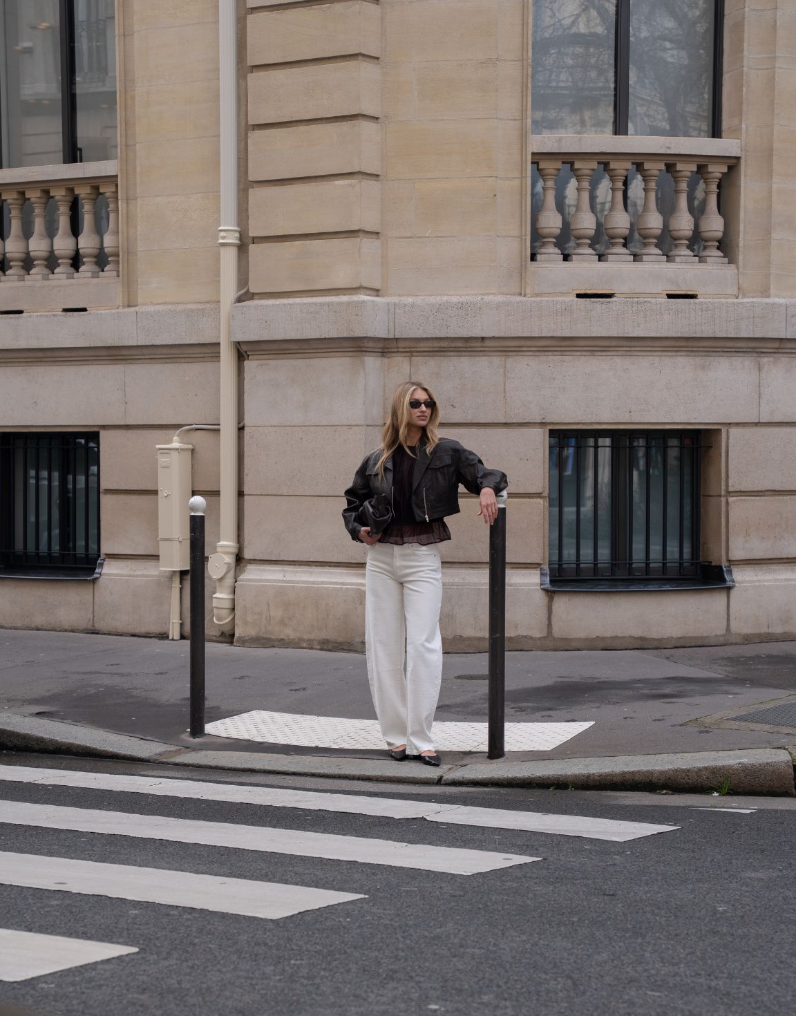 Donkerbruine PU Cropped Biker - Jas - Olivia & Kate