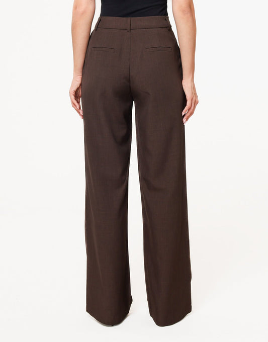 Donkerbruine Rechte - Pantalon - Olivia & Kate